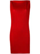 Emporio Armani - Fitted Dress - Women - Polyester/viscose - 42, Red, Polyester/viscose