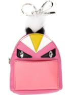 Fendi Bag Bugs Backpack Bag Charm, Pink/purple, Nylon/leather