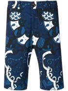 Rrd Paisley Print Shorts - Blue
