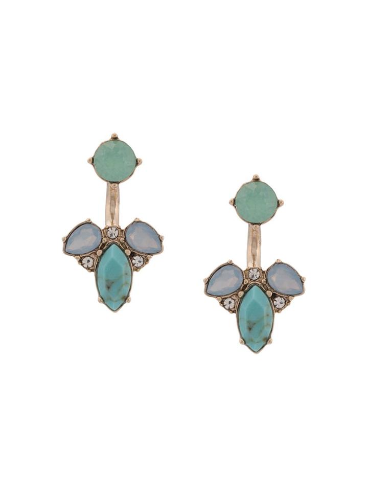 Marchesa Notte Crystal Pendant Earrings - Metallic