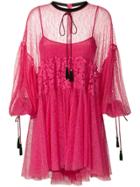 Philosophy Di Lorenzo Serafini Relaxed Fit Lace Dress - Pink & Purple