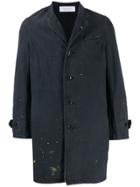 John Elliott Paint Print Single-breasted Coat - Black