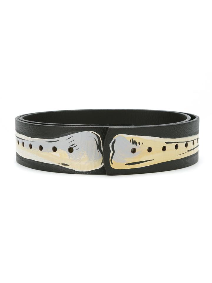 À La Garçonne - Leather Belt - Women - Leather - G, Black, Leather