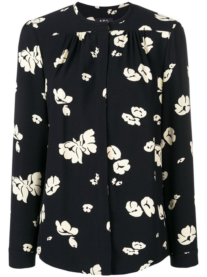 A.p.c. Floral Print Blouse - Black