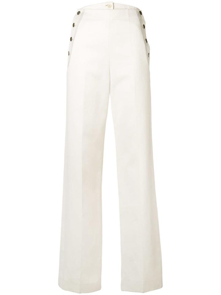 Sonia Rykiel Side Button Trousers - Neutrals