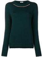 P.a.r.o.s.h. Embellished Collar Jumper - Green