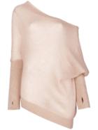 Tom Ford Maglia Off The Shoulder Jumper - Pink & Purple