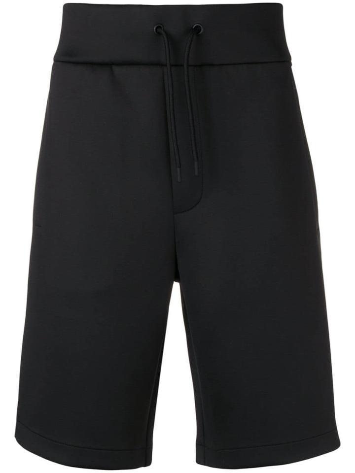 Emporio Armani Structured Snap Button Shorts - Black