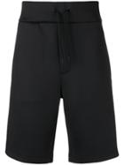 Emporio Armani Structured Snap Button Shorts - Black