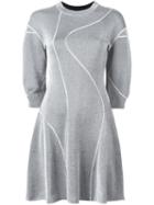 M Missoni Metallic (grey) Effect Knit Dress, Women's, Size: 38, Viscose/metallic Fibre/polyamide/cotton