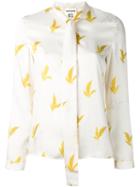 Erika Cavallini 'wheat' Print Blouse, Women's, Size: 38, Nude/neutrals, Polyester