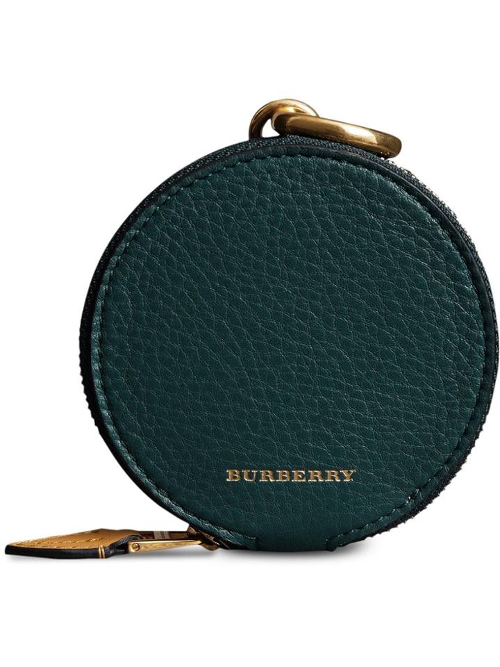 Burberry Small Round Leather Coin Case - Green