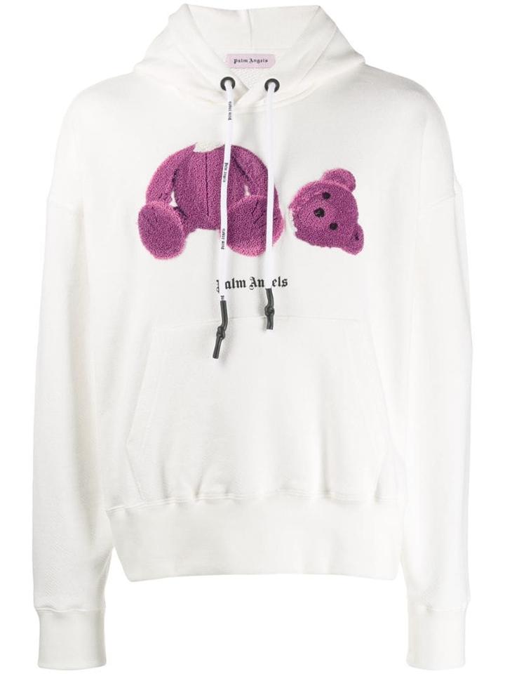 Palm Angels Kill The Bear Hoodie - White