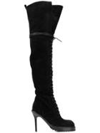 Ann Demeulemeester Lace-up Knee Boots - Black