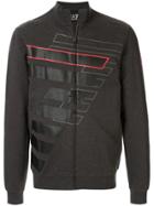 Ea7 Emporio Armani Logo Zip-up Sweatshirt - Grey