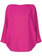 Gianluca Capannolo Slash Neck Blouse - Pink & Purple