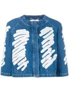 Moschino Scribble Print Denim Jacket - Blue