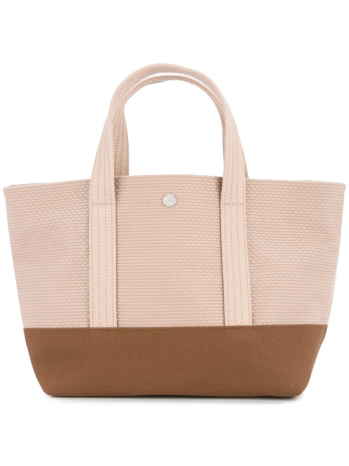 Cabas Knit Style Small Tote Bag - Pink & Purple