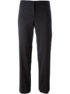 Versace Cropped Trousers, Women's, Size: 44, Black, Cotton/polyamide/spandex/elastane/rayon