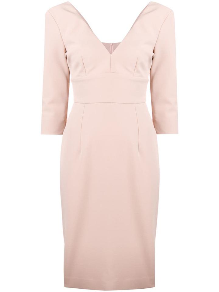Pinko V-neck Dress - Pink & Purple