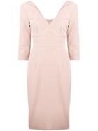 Pinko V-neck Dress - Pink & Purple