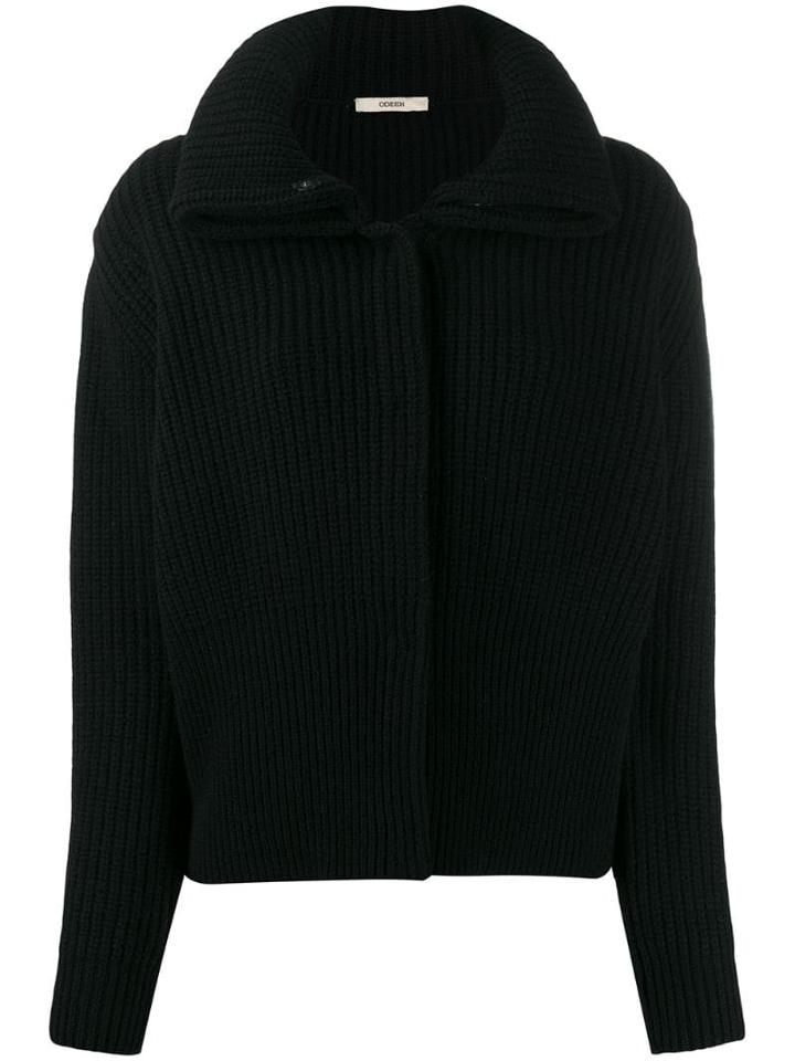 Odeeh Ribbed Cardigan - Black