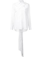 Tome Oversized Tied Bow Shirt, Women's, Size: Xs, White, Cotton