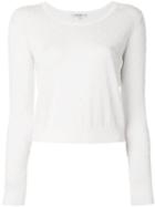 Carven Dotted-knit Sweater, Women's, Size: M, White, Viscose/cotton