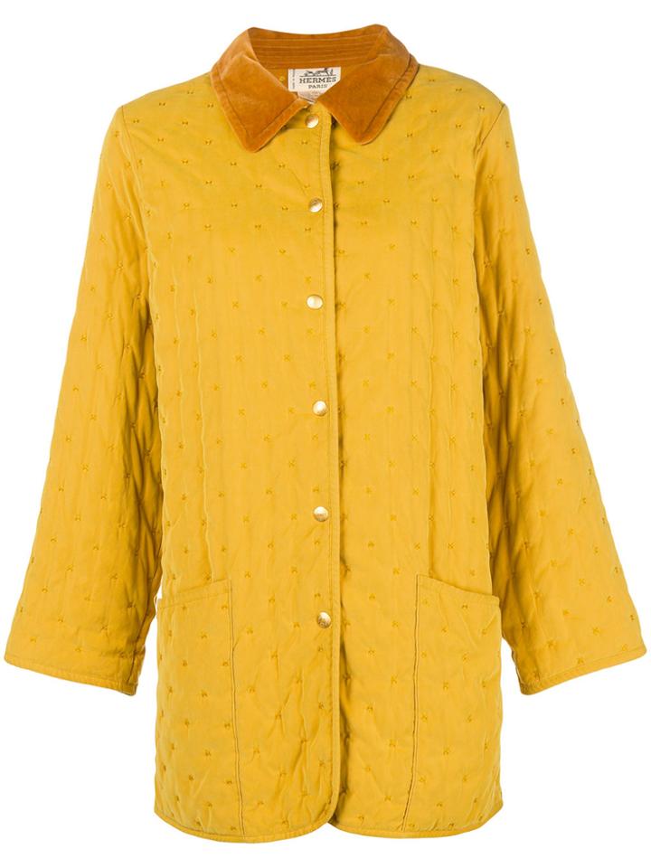 Hermès Vintage Single Breasted Coat - Yellow & Orange