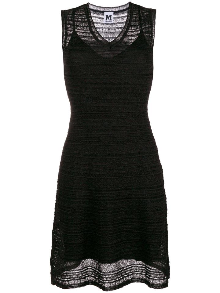 M Missoni Layered V-neck Dress - Black