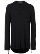 Cedric Jacquemyn Ribbed Strap Detail Jersey - Black