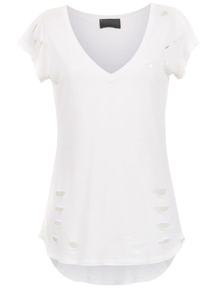 Andrea Bogosian Perforated Blouse - White