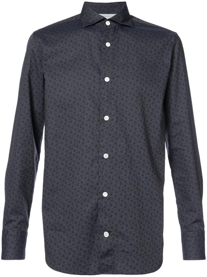 Eleventy Classic Floral Shirt - Blue