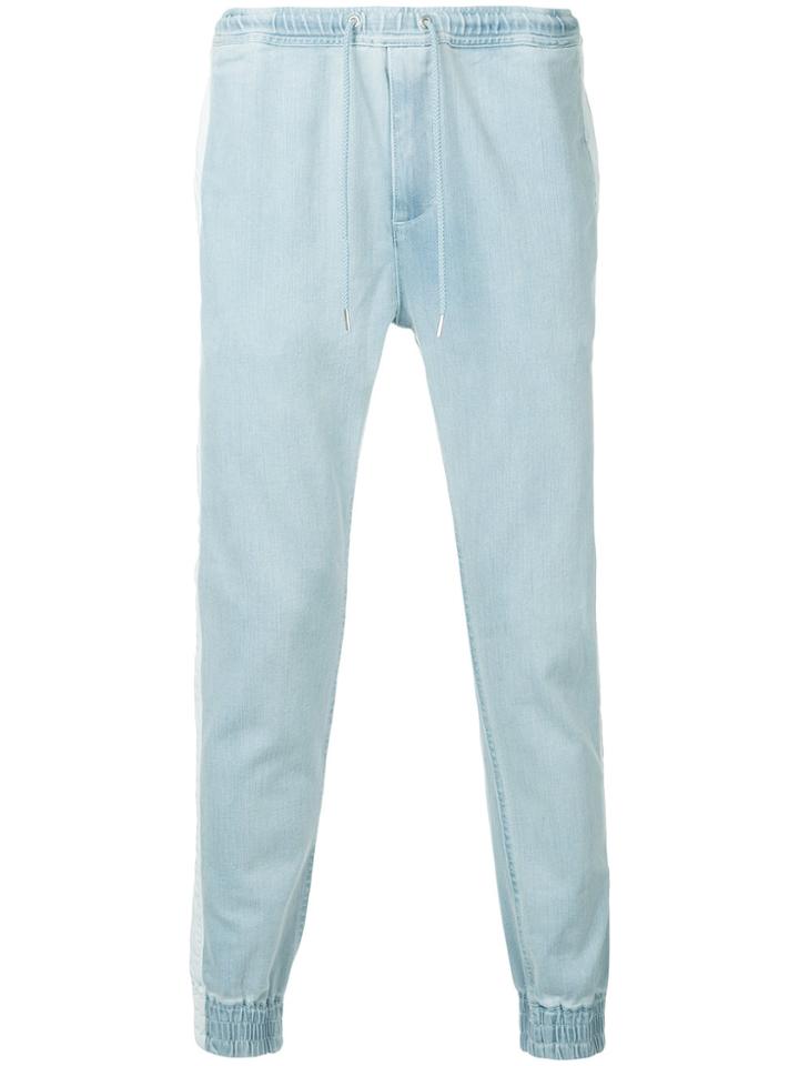 Monkey Time Tapered Tie-waist Denim Trousers - Blue