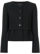 Steffen Schraut Ruffle Hem Jacket - Black