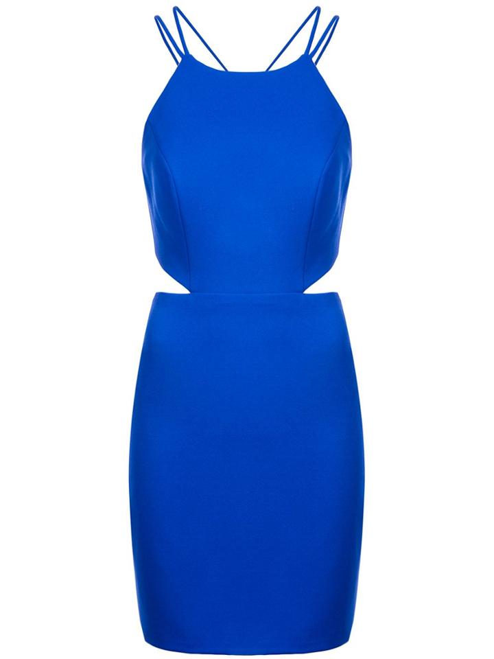 Aidan Mattox Short Fitted Dress - Blue