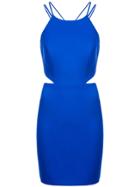 Aidan Mattox Short Fitted Dress - Blue