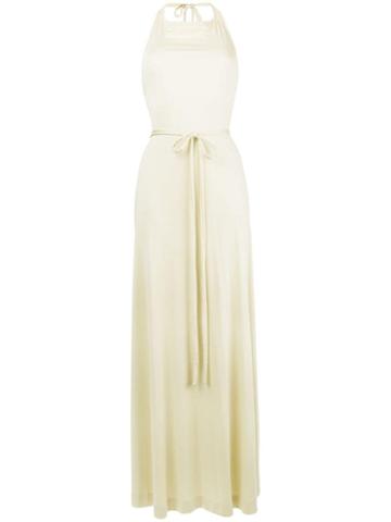 William Vintage Halter Wrap Dress - Yellow