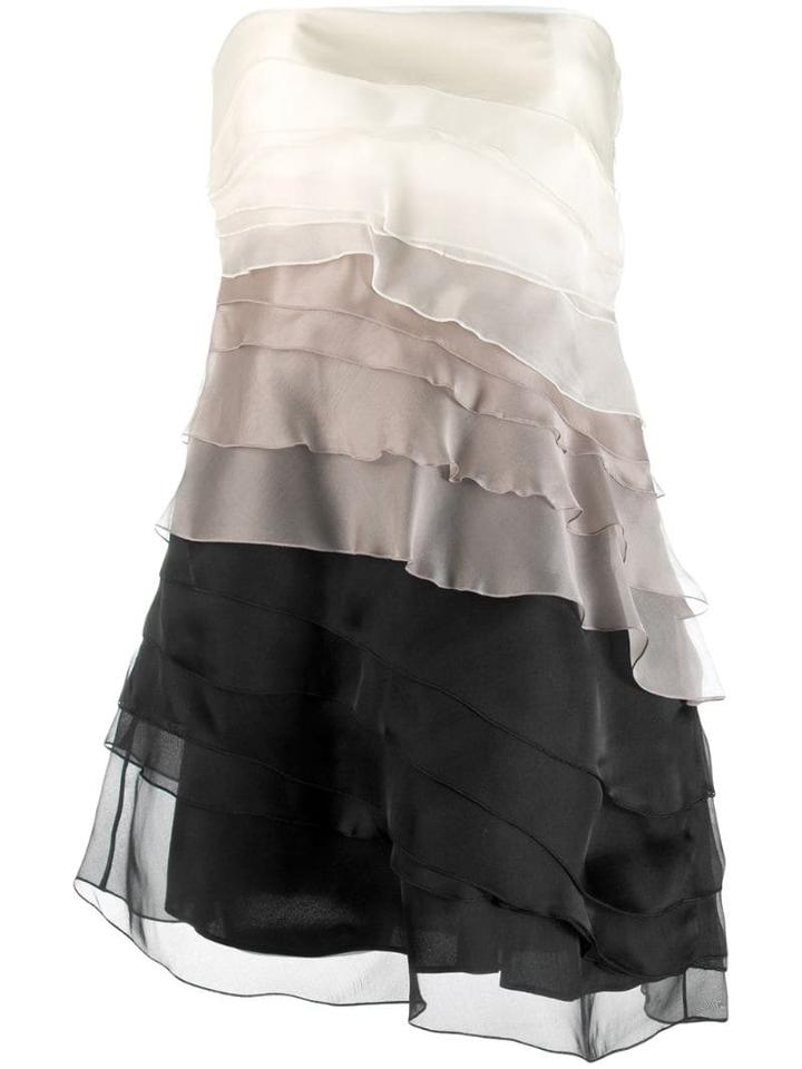 Paule Ka Tiered Strapless Dress - White
