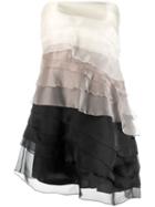 Paule Ka Tiered Strapless Dress - White