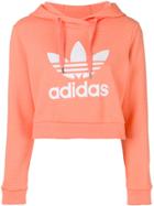 Adidas Trefoil Cropped Hoodie - Yellow & Orange