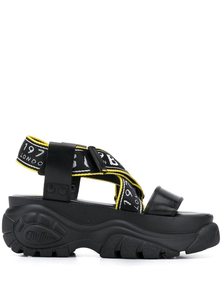 Buffalo Bo Platform Sandals - Black