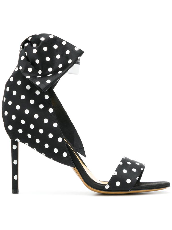 Alexandre Vauthier Polka Dot Sandals - Black