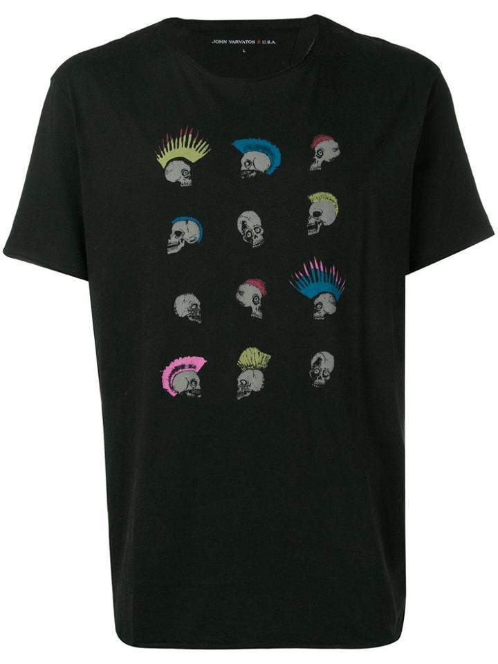 John Varvatos Punk Skull Print T-shirt - Black