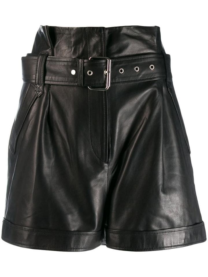 Iro Belted Biker Shorts - Black