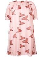 Giamba - Leopard Print Dress - Women - Silk/polyester - 40, Pink/purple, Silk/polyester