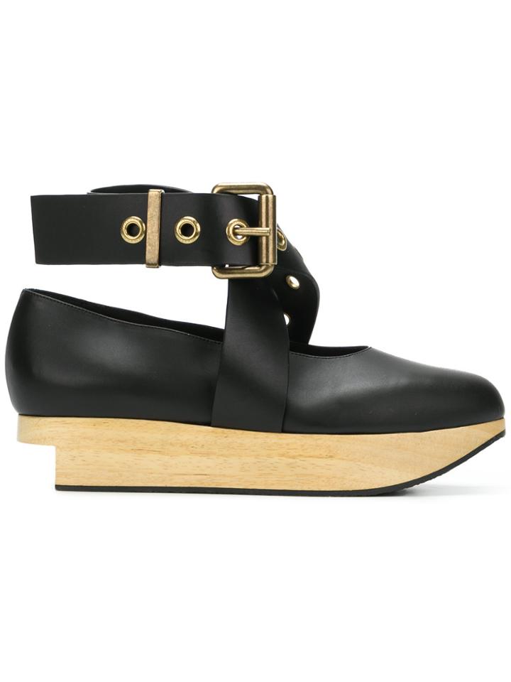 Vivienne Westwood Buckle Ballerina Platforms - Black