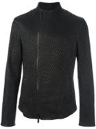 Giorgio Armani 3d Effect Biker Jacket, Men's, Size: 52, Black, Lamb Skin/cotton/lyocell