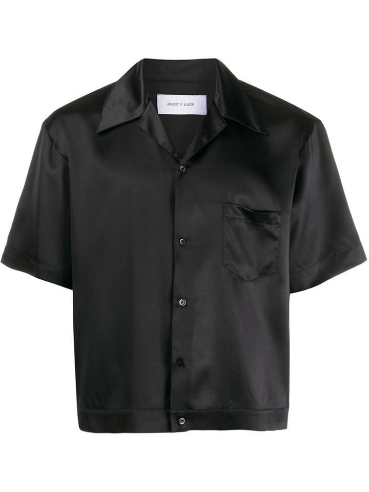 Ernest W. Baker Tailored Bowling Shirt - Black