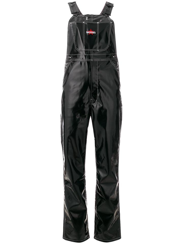 Mademe Patent Dungarees - Black